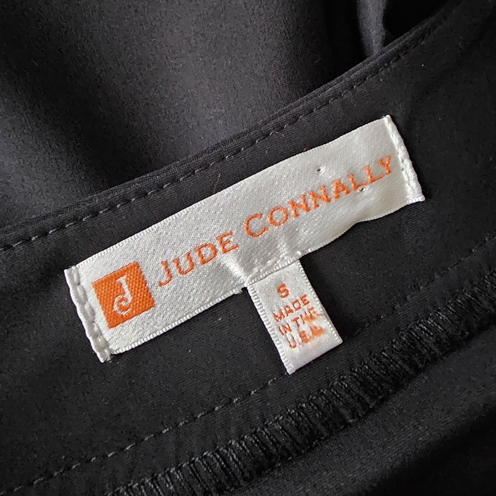 Jude Connally Megan Classic Black Lightweight Judecloth Cloth Dress V Neck - Picture 7 of 8